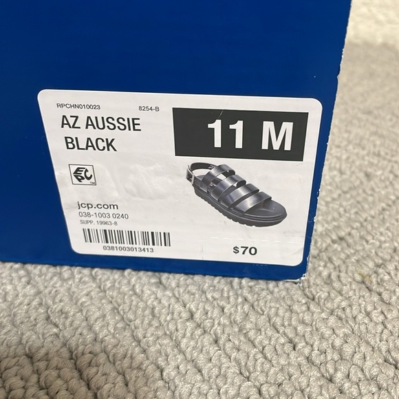 (New) Arizona Aussie Black Strap Platform platform Sandals - Picture 9 of 9